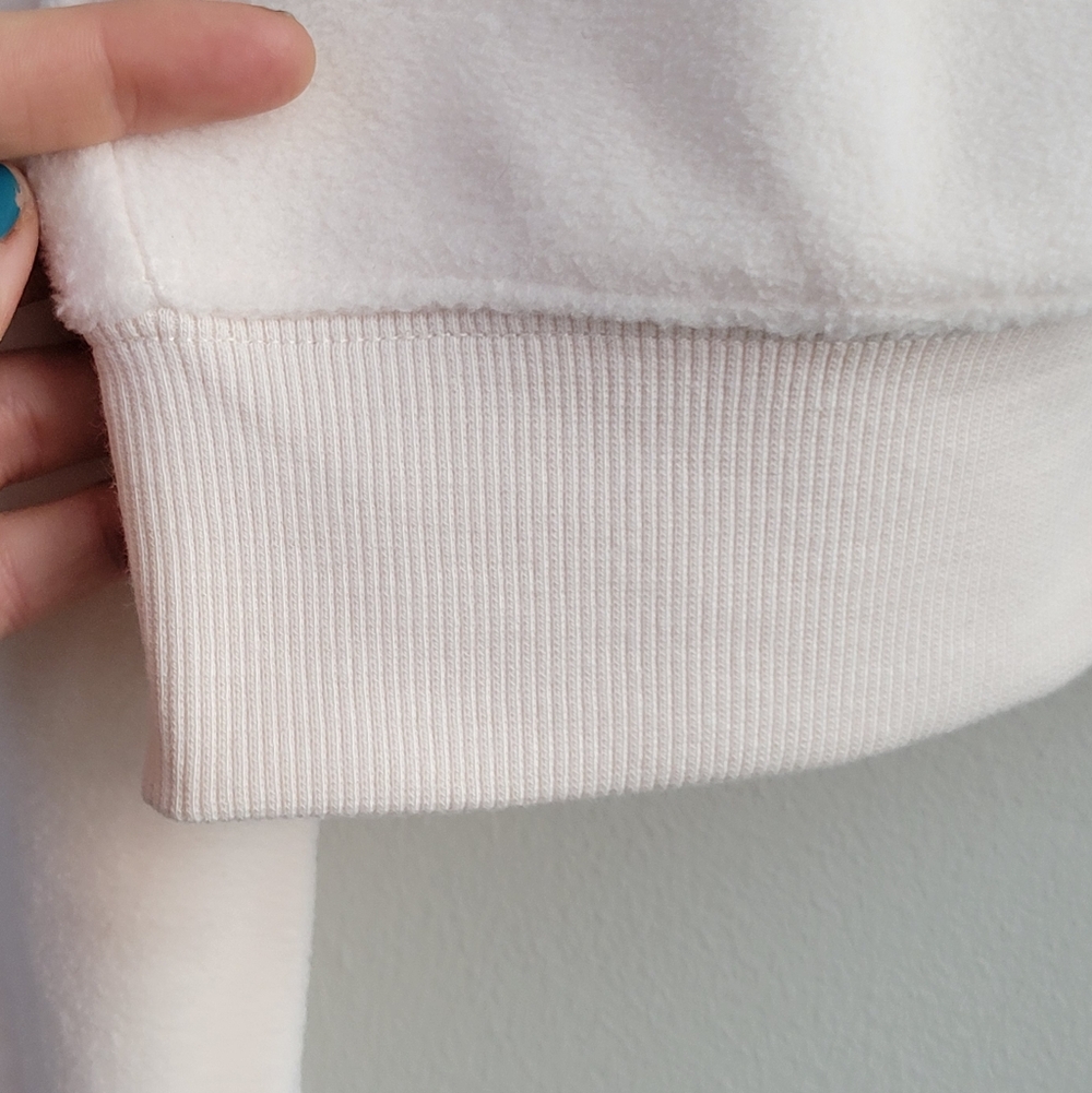 Fabletics Rayne Polar Fleece Ivory Sweater Women's Size L Athleisure Gym Casual - Picture 6 of 7